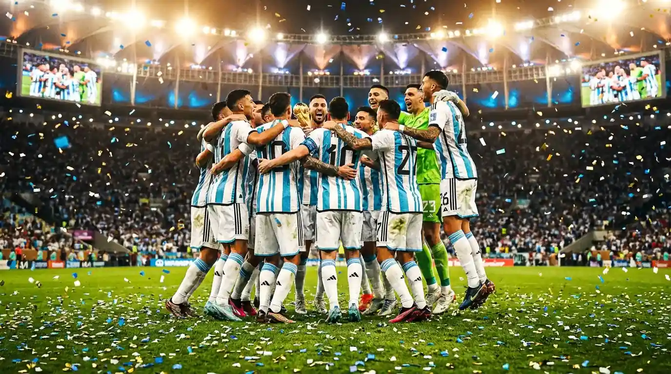 Selección argentina celebrando en el Mundial 2026, análisis de cuotas y pronóstico desde Perú